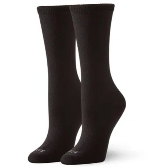 Hue Womens One Size Fits Most 2 Pack Super Soft Crew Socks in Black U20742 699 - Picture 1 of 5